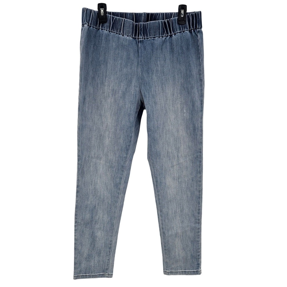 Soft Surroundings Jeans Women L Light Wash Pull On Recovery Pant Comfort Casual